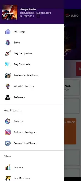 Screenshot of Gift Code App