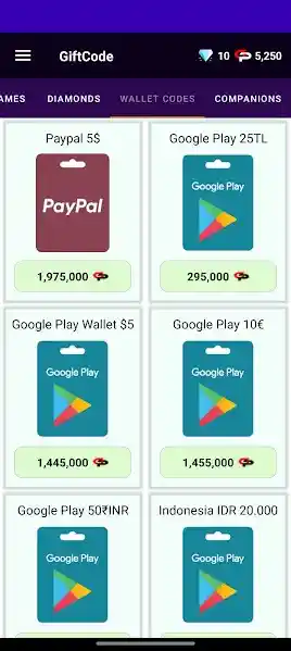 Screenshot of GiftCode Promo Code